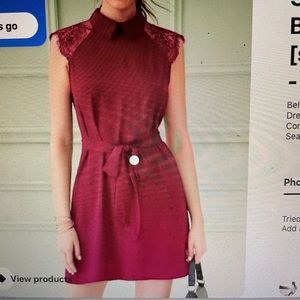 Burgundy work dress